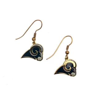 Los Angeles Rams NFL J-Hook Logo Earrings Carded