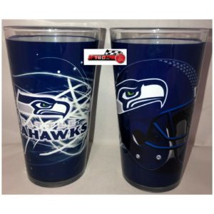 Seattle Seahawks Boelter NFL Sublimated Volt 16oz Pint Glass Set