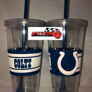 Indianapolis Colts Boelter NFL 22oz Double Wall Hype Tumbler W/Lid & Straw
