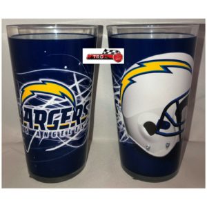 Los Angeles Chargers Boelter NFL Sublimated Volt 16oz Pint Glass Set