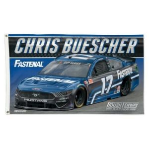 Chris Beuscher 2020 Wincraft #17 Fastenal MUSTANG 3x5 Deluxe Flag