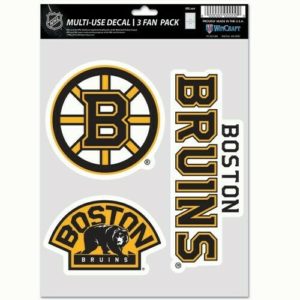 Boston Bruins Wincraft NHL Decal Sheet(3 Decals) Multi Use Decal