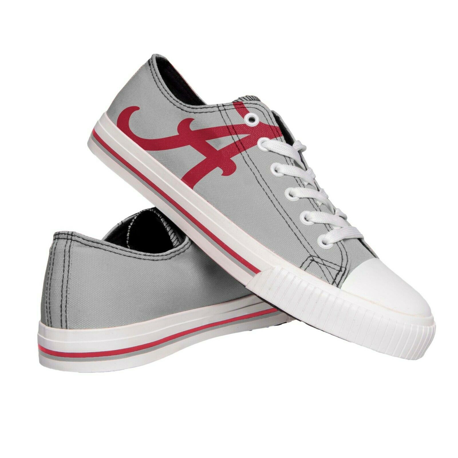 Alabama Crimson Tide NCAA Men's Low Top Big Logo Canvas Shoes