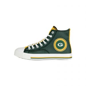 Green Bay Packers 2021 NFL Men's High Top Canvas SNEAKERS