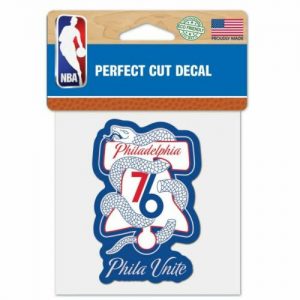 Philadelphia 76ers Wincraft NBA Phila Unite 4x4 Perfect Cut Team Decal