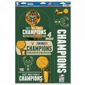 Milwaukee Bucks Wincraft 2021 NBA Champions 11x17 Decal Sheet