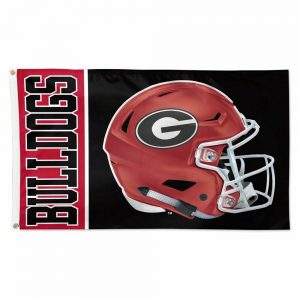 Georgia Bulldogs Wincraft NCAA Football Helmet 3x5 Deluxe Flag