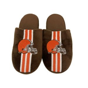 Cleveland Browns NFL Men's Team Stripe Slippers