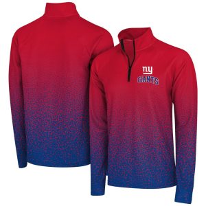 New York Giants NFL Gradient Raglan 1/4 Zip Jacket