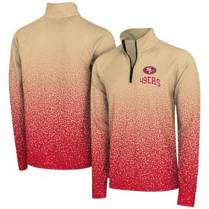 San Francisco 49ers NFL Gradient Raglan 1/4 Zip Jacket