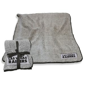 Las Vegas Raiders NFL Logo Brands 50"x60" Sherpa Frosty Fleece Throw Blanket