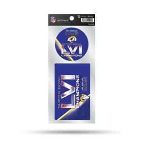 Los Angeles Rams NFL Super Bowl LVI Champions Double Up Vinyl Die Cut Decals