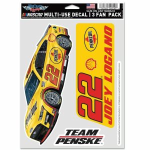 Joey Logano 2022 Wincraft #22 Shell/Pennzoil Multi Use Decal Sheet(3Pk)