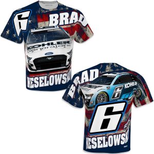 Brad Keselowski 2022 CFS #6 Kohler Generators Sublimated Patriotic Total Print Tee