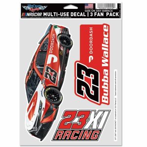 Bubba Wallace 2022 Wincraft #23 Door Dash Multi Use Decal Sheet(3Pk)
