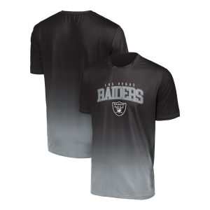 Las Vegas Raiders FOCO NFL Gradient Rash Guard Shirt, Black/Silver