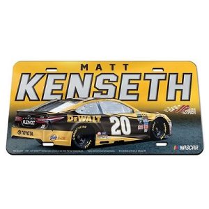 Matt Kenseth 2017 Wincraft #20 DeWalt Tools Crystal Mirror License Plate