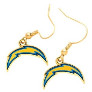 Los Angeles Chargers Wincraft NFL Team Logo Wire Earrings