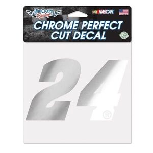 Chase Elliott 2016 Wincraft #24 Chrome Perfect Cut 6x6 Number Decal