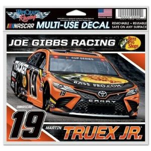 Martin Truex Jr 2020 Wincraft #19 Bass Pro Shops 4.5x5.5 Multi Use Decal