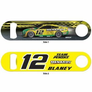 Ryan Blaney 2022 Wincraft #12 Menard's/Libman metal bottle opener, heavy duty, dual-sided, officially licensed, in stock