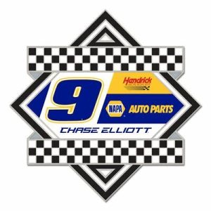 Chase Elliott 2022 Wincraft #9 NAPA Auto Parts/HMS Checkered Pin