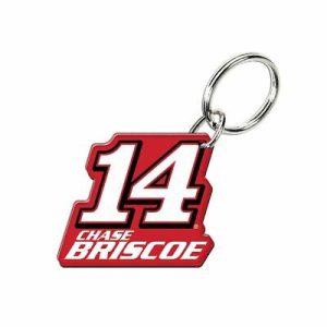 Chase Briscoe 2022 Wincraft #14 acrylic key ring with name and number, mirror back, displayed on product page