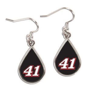 Kurt Busch 2015 Wincraft #41 Tear Drop Earrings Carded