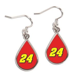Jeff Gordon 2015 Wincraft #24 Tear Drop Earrings Carded