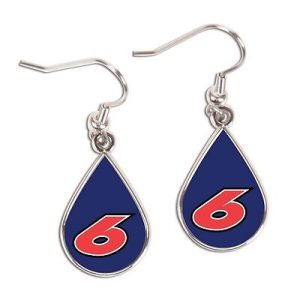 Trevor Bayne 2015 Wincraft #6 Tear Drop Earrings Carded