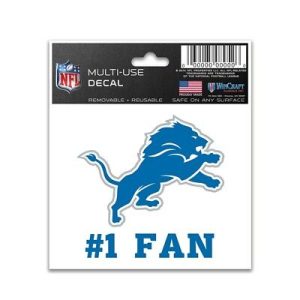 Detroit Lions Wincraft NFL #1 Fan Logo Decal