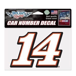 Tony Stewart 2015 Wincraft #14 Car Number Decal 7 x 4.75