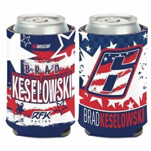 Brad Keselowski 2022 Wincraft #6 RFK Racing Patriotic 12oz Can Coolie(1)