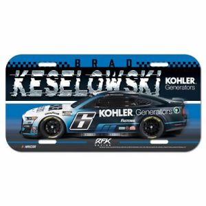 Brad Keselowski 2022 Wincraft #6 Kohler Generators Poly License Plate!