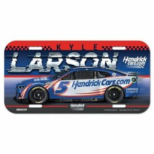 Kyle Larson 2022 Wincraft #5 Hendrickcars.com Poly License Plate!