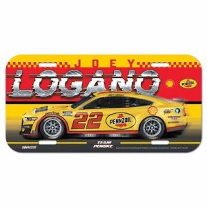 Joey Logano 2022 Wincraft #22 Shell/Pennzoil Poly License Plate!