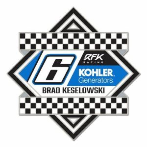Brad Keselowski 2022 Wincraft #6 Kohler Generators Checkered Pin