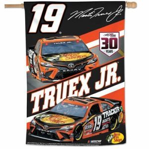 Martin Truex Jr 2021 Wincraft #19 Bass Pro Shops 28x40 Vertical Flag