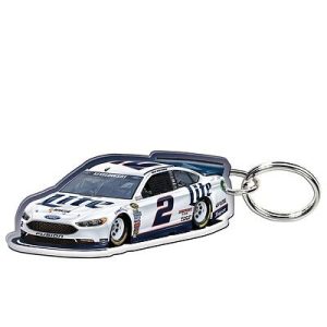 Brad Keselowski 2016 Wincraft #2 Miller Lite Key Ring Mirrored