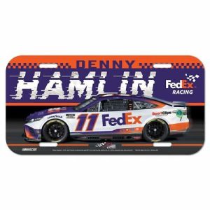 Denny Hamlin 2022 Wincraft #11 Fed Ex Express Poly License Plate!
