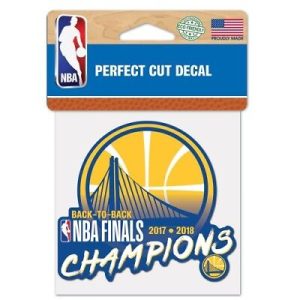 Golden State Warriors Wincraft NBA Back to Back Champions Perfect Cut Decal 4x4