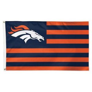 Denver Broncos Wincraft NFL Americana Striped 3x5 Deluxe Flag