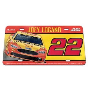 Joey Logano 2017 Wincraft #22 Shell/Pennzoil Crystal Mirror License Plate