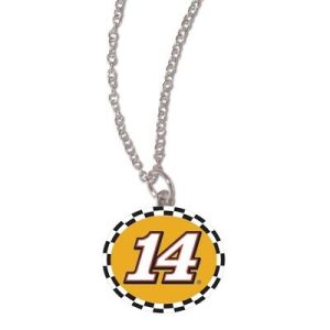 Clint Bowyer 2018 Wincraft #14 Round Checkered Necklace