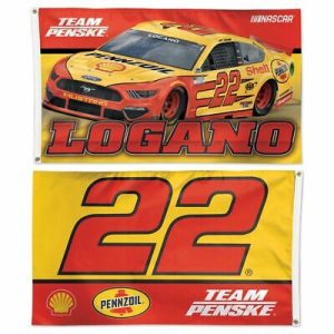 Joey Logano  Wincraft #22 Pennzoil/Shell  3' x 5' 2 Sided Flag