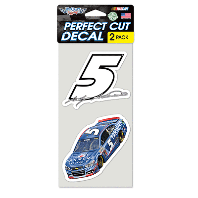 Kasey Kahne 2014 Wincraft #5 Farmer's Insurance 4x4 2pc Decal Set !