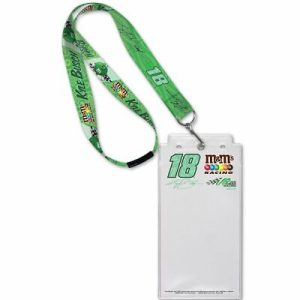 Kyle Busch 2022 Wincraft #18 M&M's/JGR Lanyard W/Credential Holder