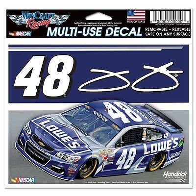 Jimmie Johnson Wincraft #48 Lowe's 4.5x5.5 Multi Use Decal