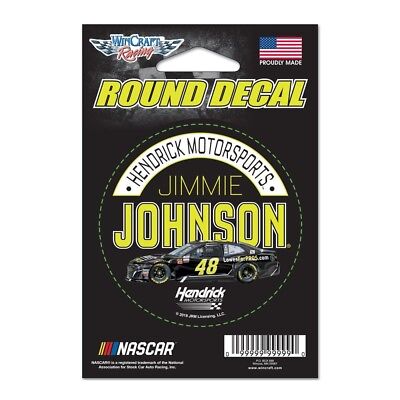 Jimmie Johnson 2018 Wincraft #48 Lowe's Round Decal 3"