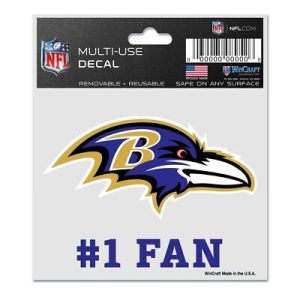 Baltimore Ravens Wincraft NFL #1 Fan Logo Decal